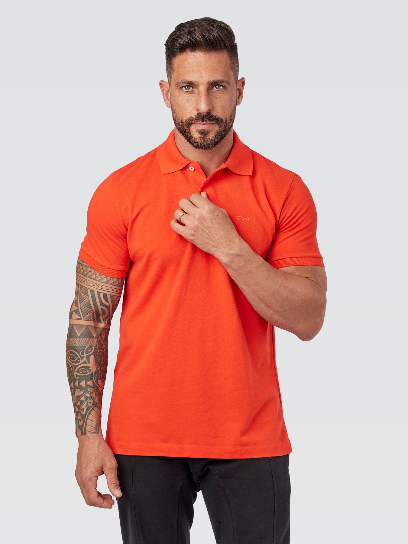 Camisa Polo Peruana Laranja