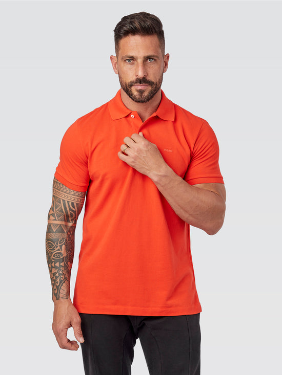 Camisa Polo Peruana Laranja