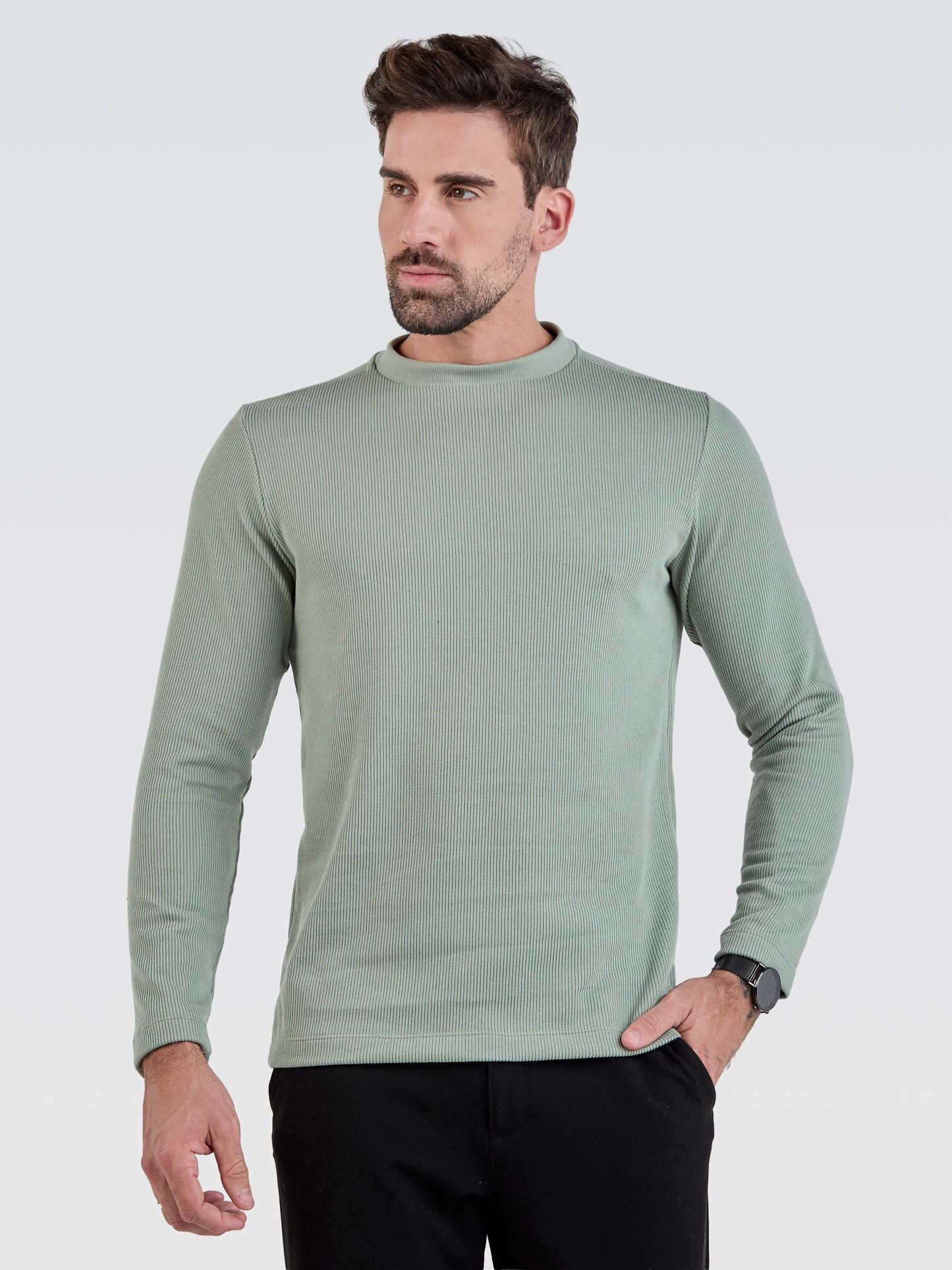 Suéter Tricot Verde Sálvia