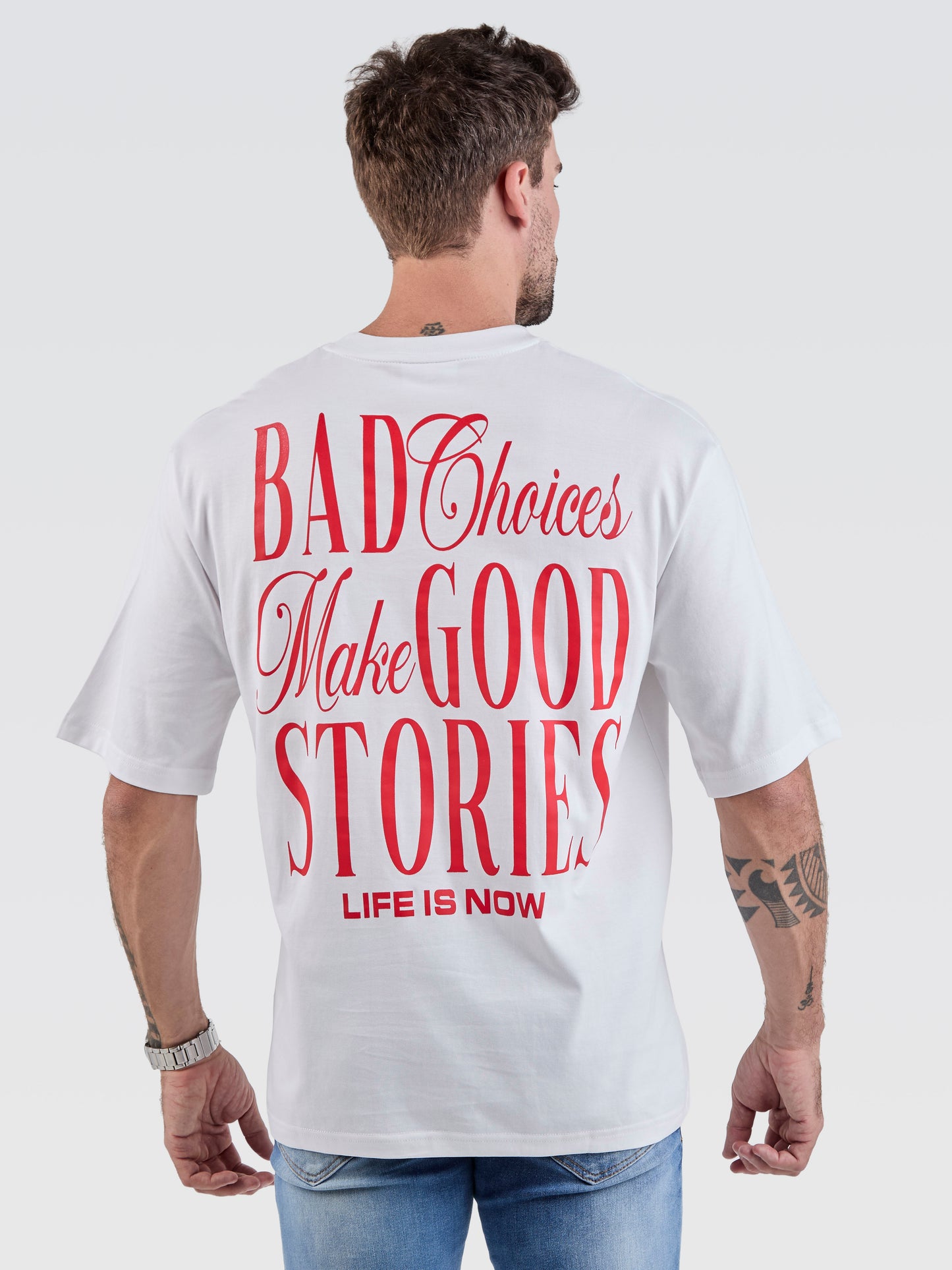 Camiseta Pima Oversized Good Stories White