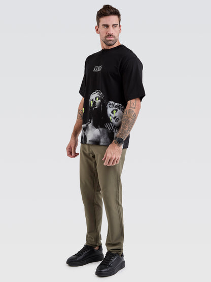 Camiseta Pima Oversized Mythology Preto