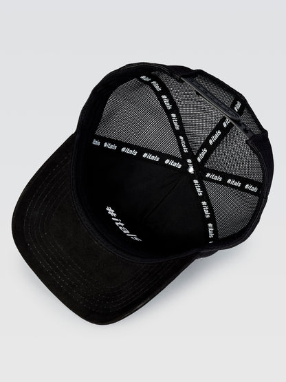 Boné Trucker #itals Impossible Preto — Mágico Azul