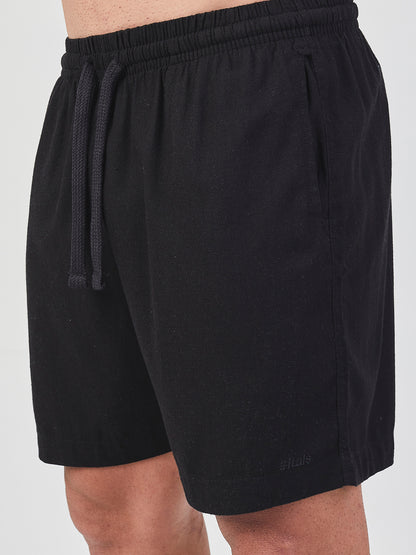 Short Linho Preto
