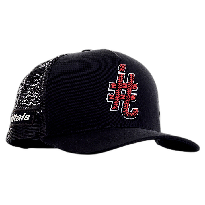 Boné itals Preto Brasão Red Line