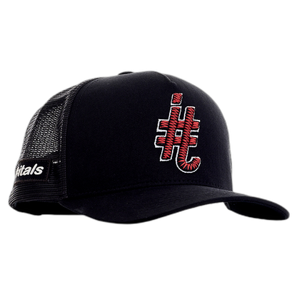 Boné itals Preto Brasão Red Line