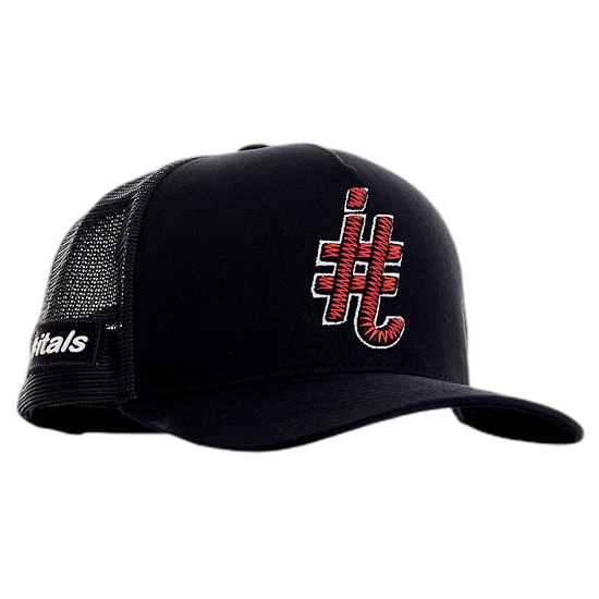 Boné itals Preto Brasão Red Line