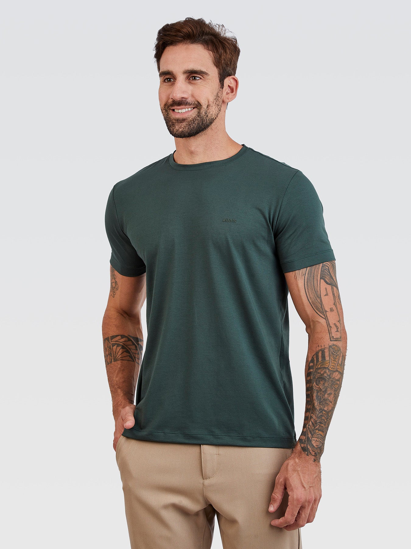 Camiseta Básica Pima Verde Bosque