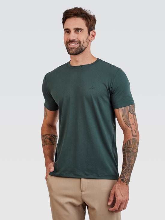 Camiseta Básica Pima Verde Bosque