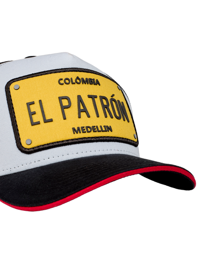 Boné itals El Patrón Branco Patch Amarelo