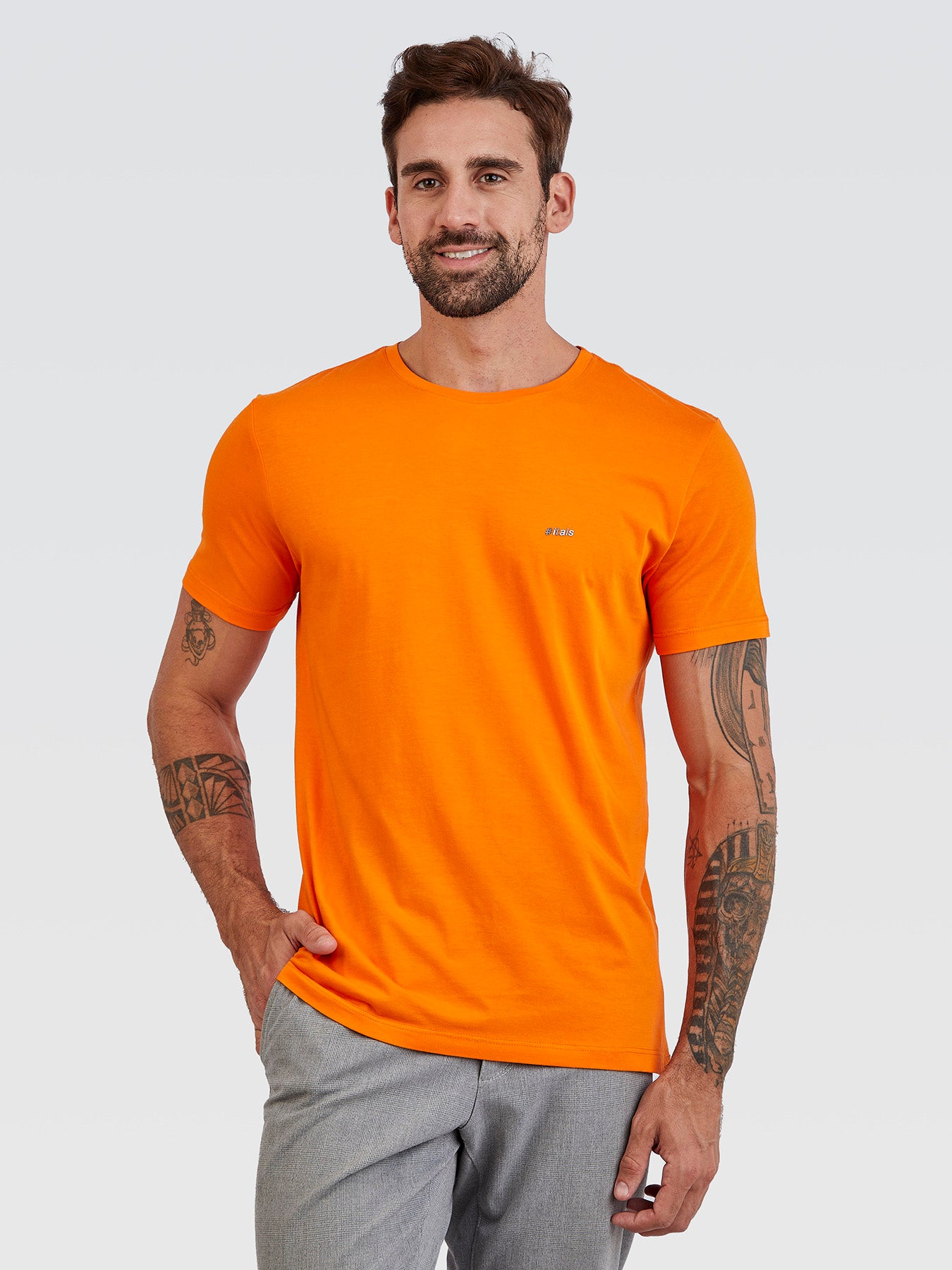 Camiseta Básica Cyber Laranja