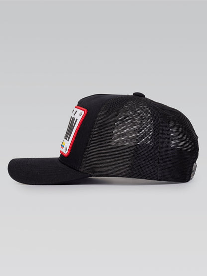 Bone Itals Medellin Preto Patch Vermelho