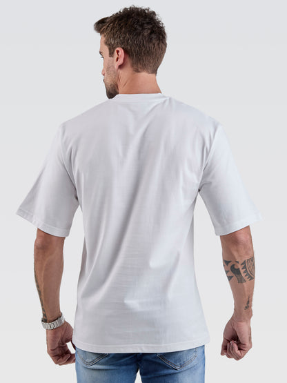 Camiseta Pima Oversized Life Is Now Branco