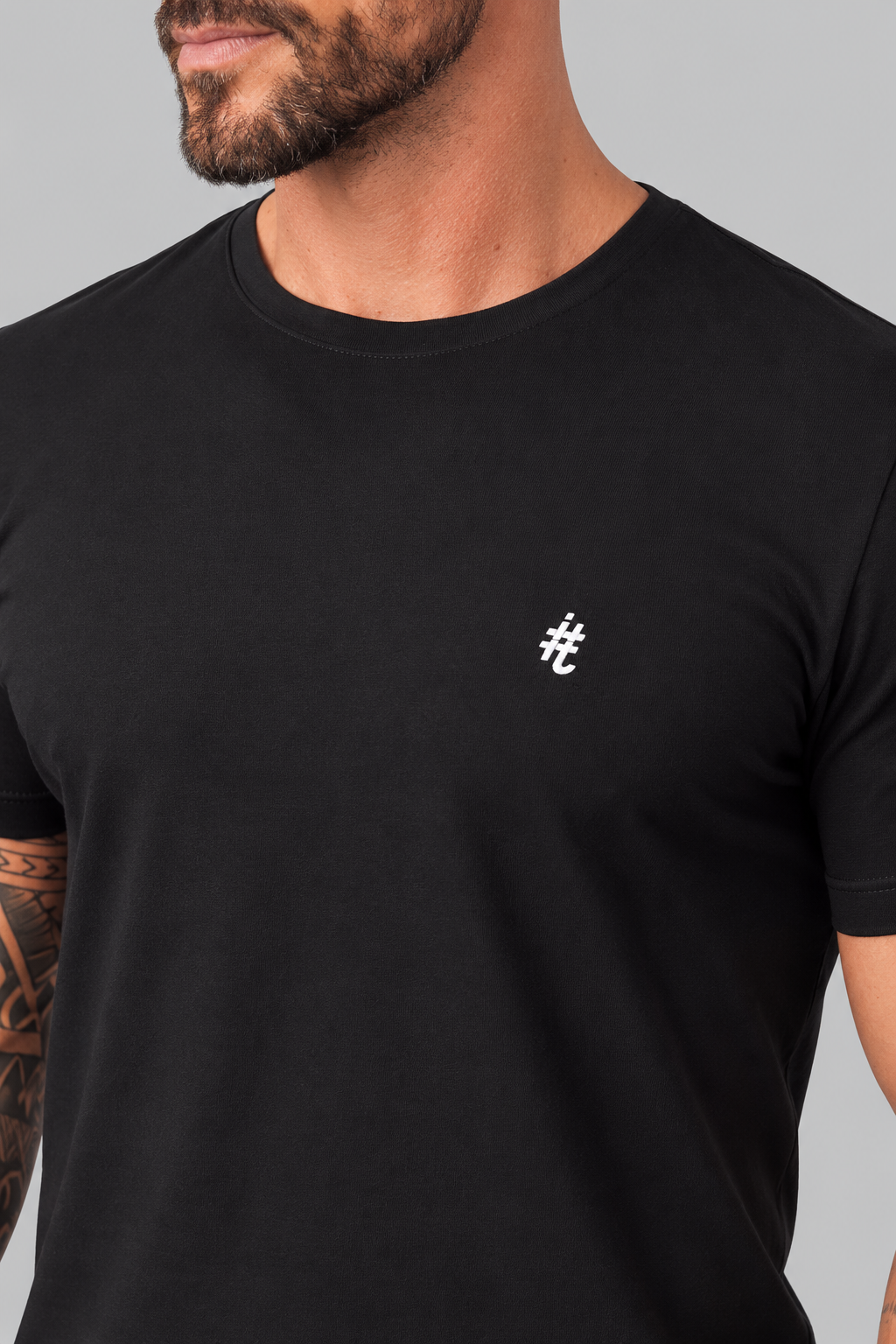 Camiseta Algodão Egípcio #itals Nunca Confie Preta