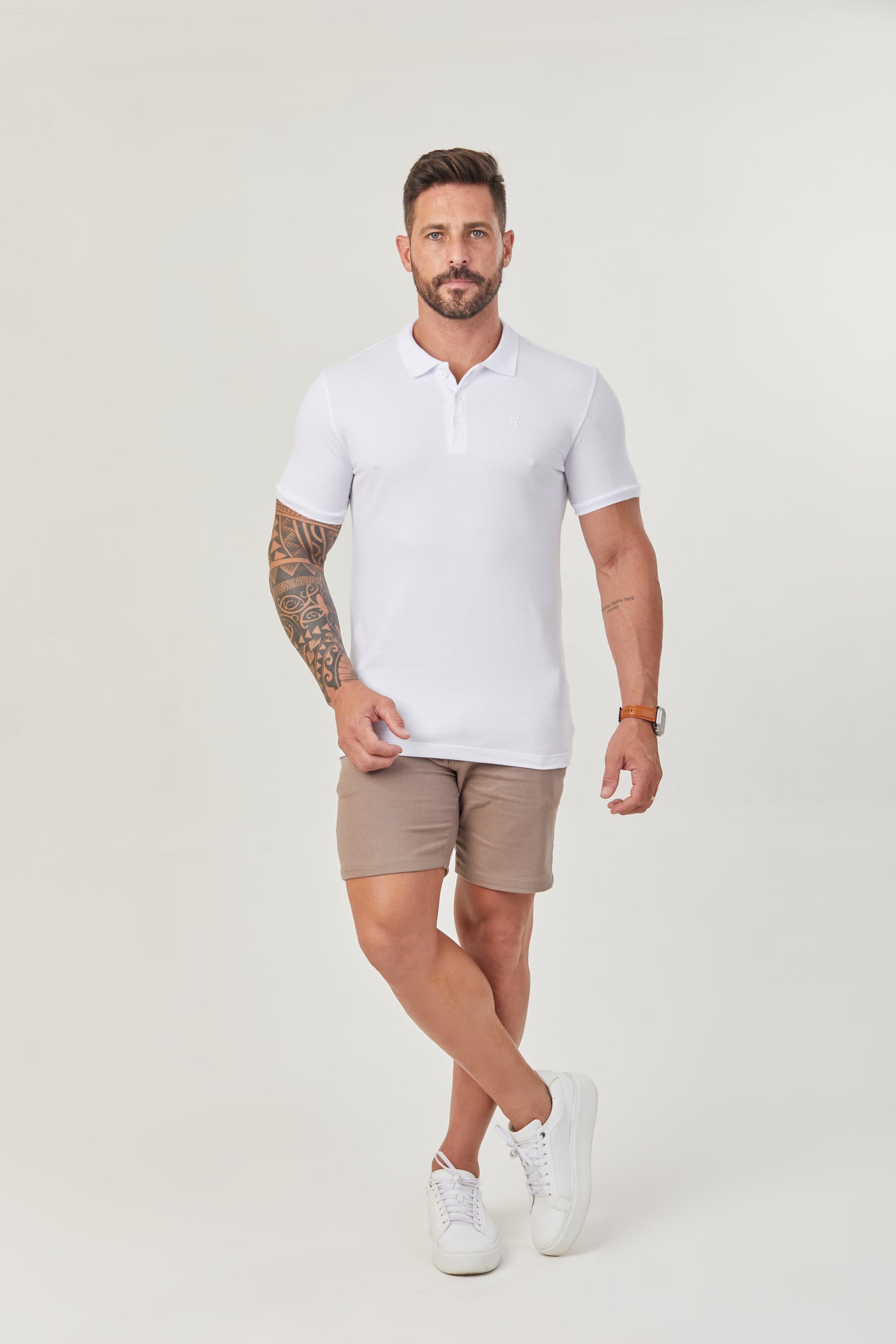 Camisa Polo itals White