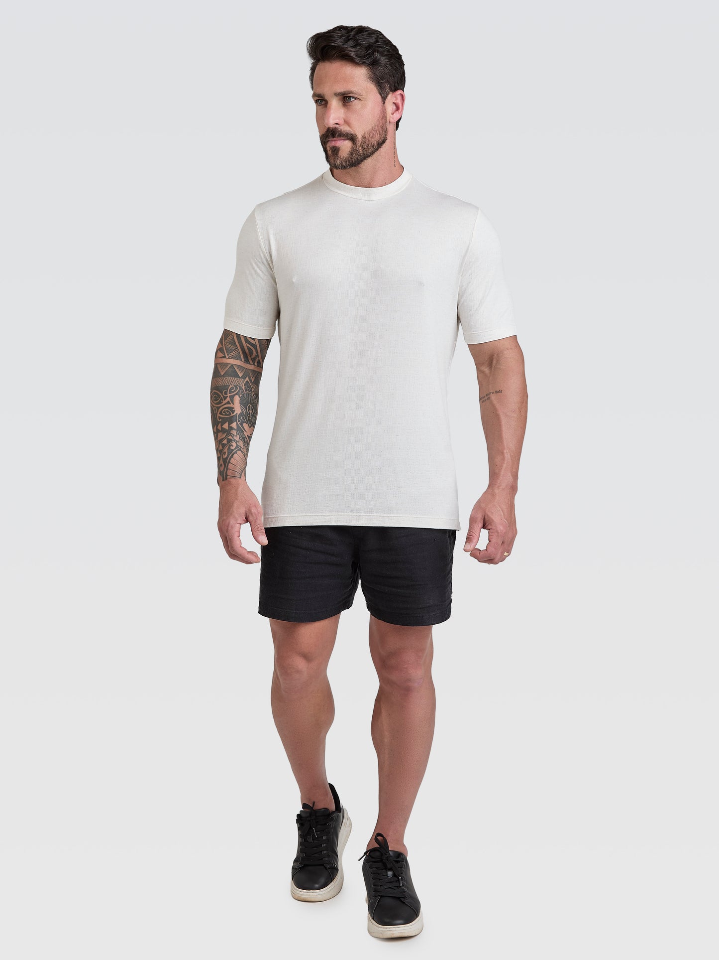 Camiseta Lino Vicenza Off-White