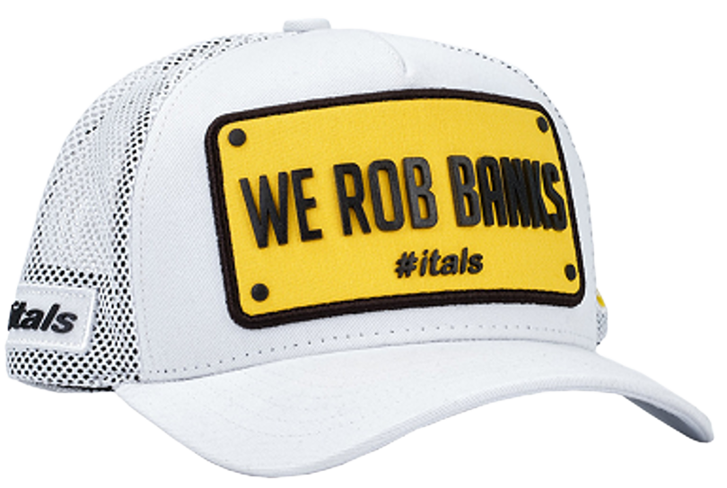 Boné itals We Rob Banks Branco