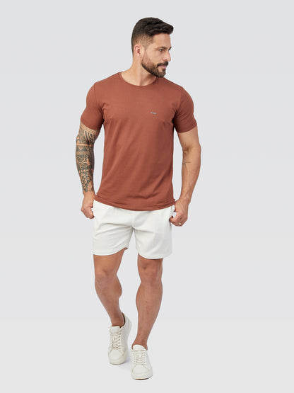 Camiseta Básica Cyber Marrom