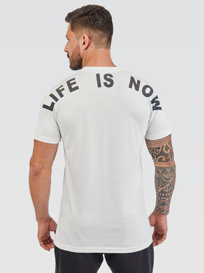 Camiseta Pima Life is Now Flash White
