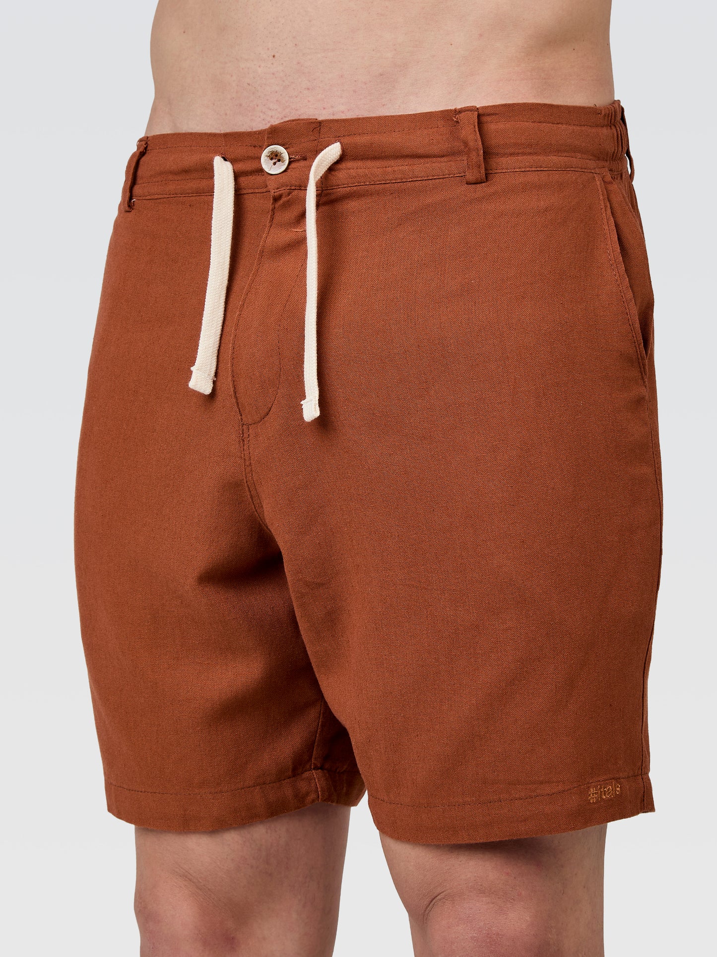 Short Alfaiataria Marrom