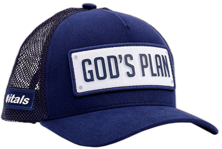 Boné Itals Gods Plan Marinho