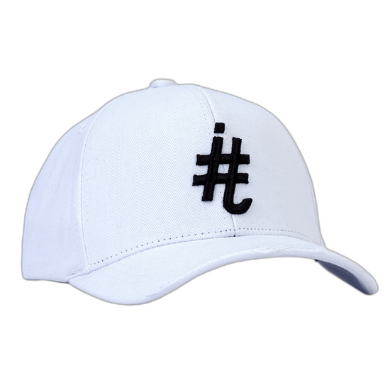 Boné itals Brasão Baseball Branco logo Preto