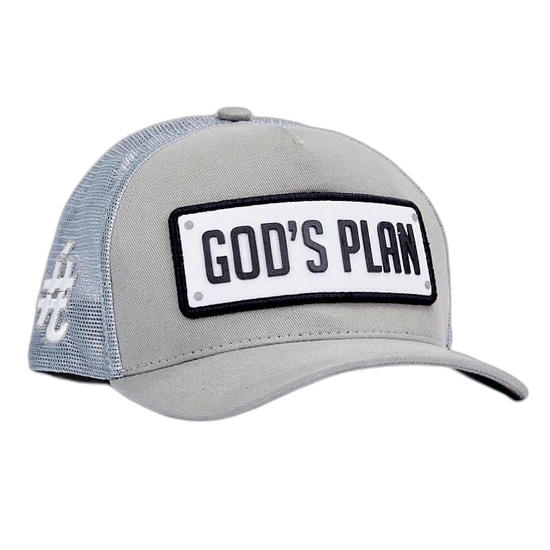 Boné itals God's Plan Cinza