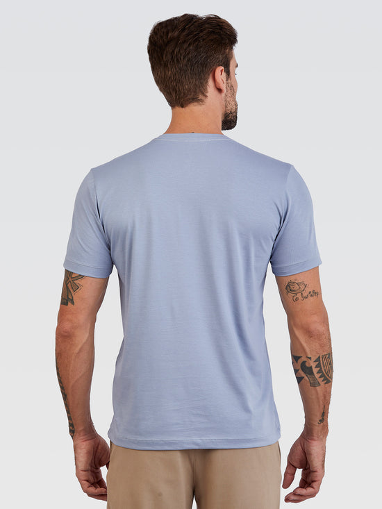 Camiseta Básica Pima Azul Céu