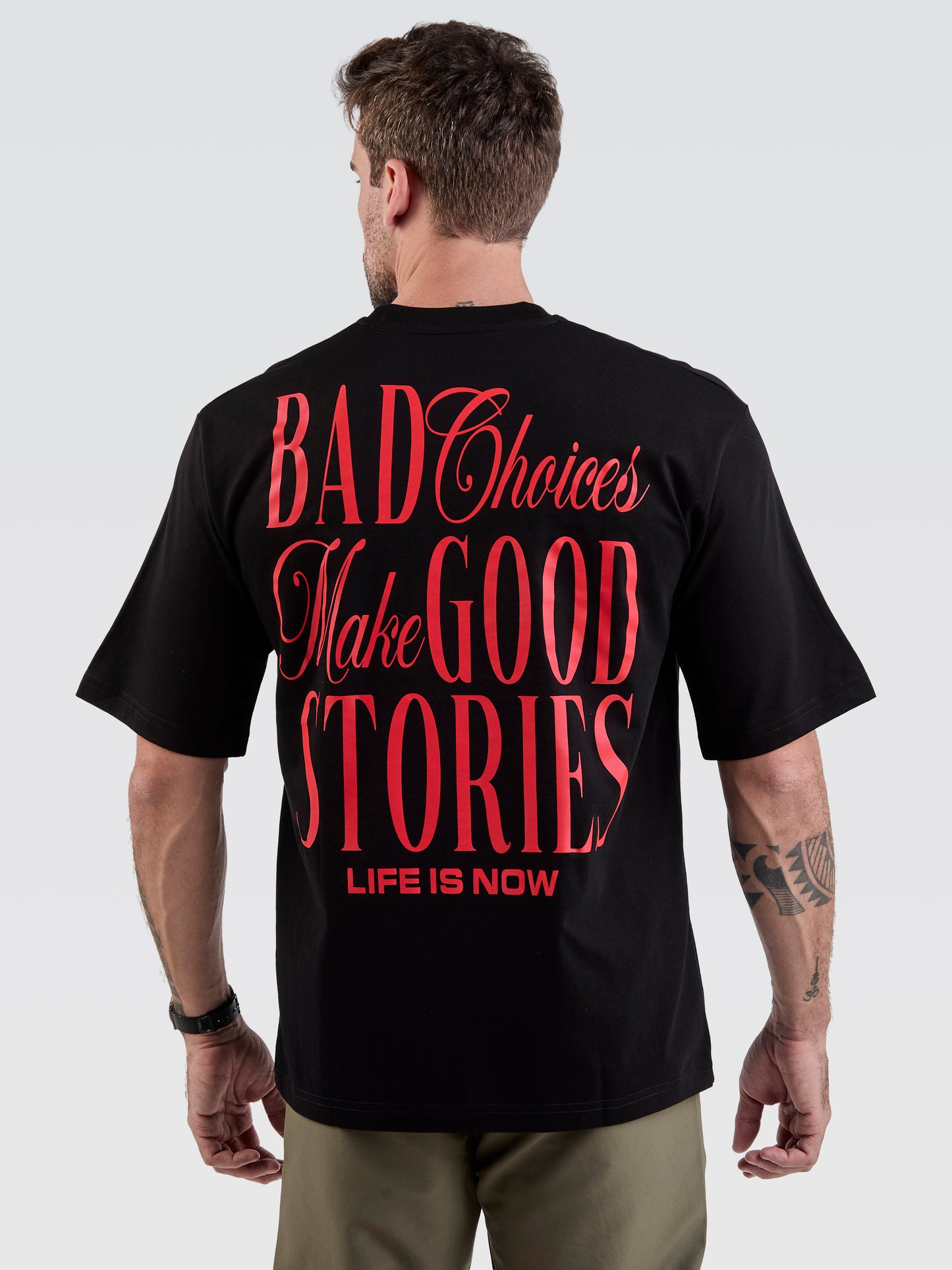 Camiseta Pima Oversized Good Stories Black