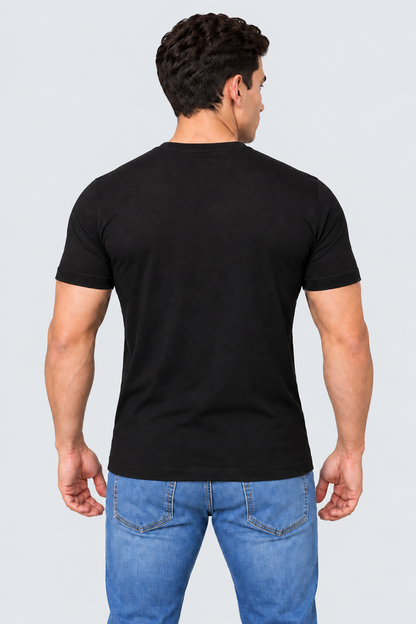 Camiseta Algodão Egípcio #itals Preta - Logo Verde