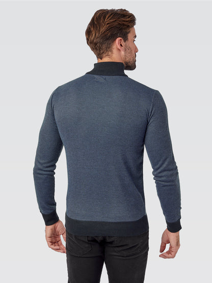 Suéter Meio Ziper Marinho