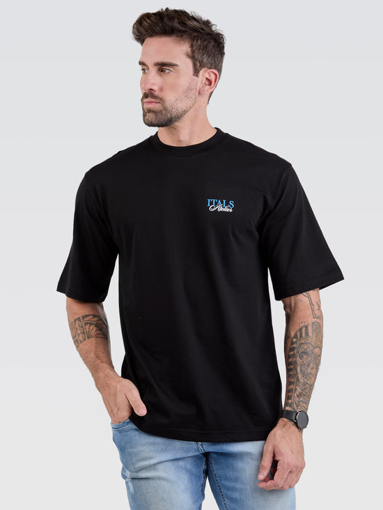 Camiseta Pima Oversized Atelier Preto