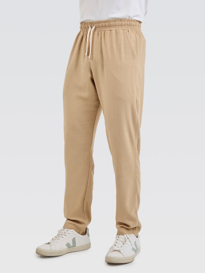 Calça Linho Mostarda