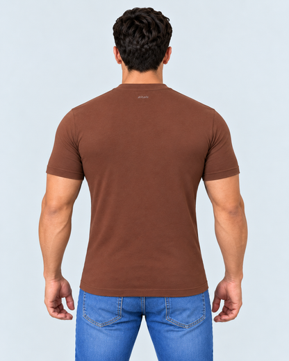 Camiseta gola alta marrom algodão egípcio itals - foto 3