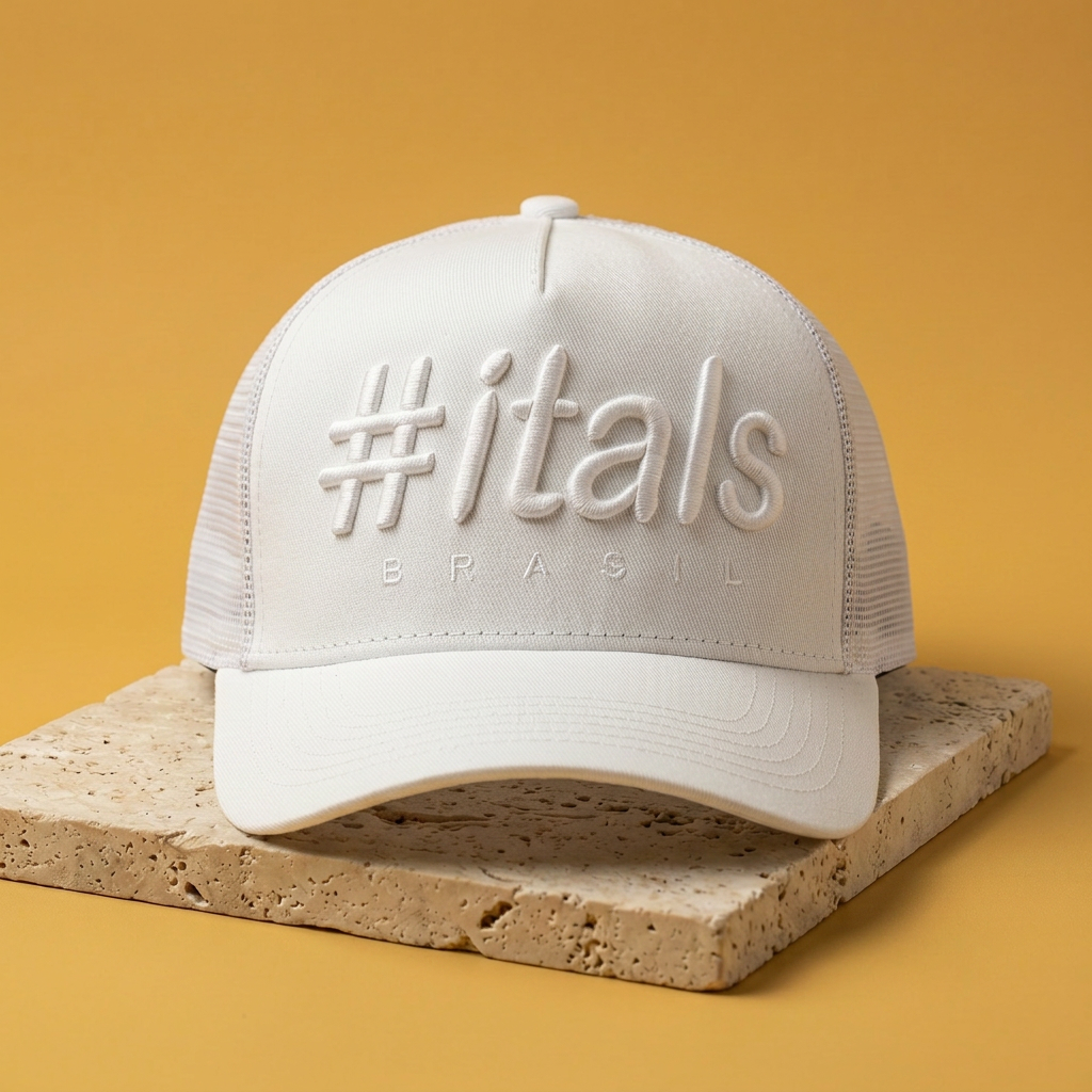Boné Trucker #itals Vintage Brasil Branco